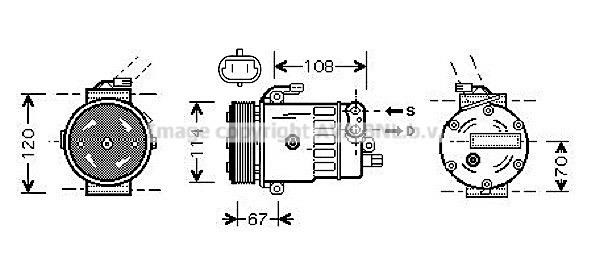 Prasco OLAK319 Compressor, air conditioning OLAK319