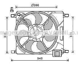 Prasco CT7501 Hub, engine cooling fan wheel CT7501