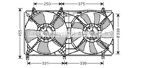 Prasco MT7524 Hub, engine cooling fan wheel MT7524