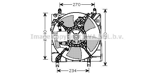 Prasco MT7509 Hub, engine cooling fan wheel MT7509