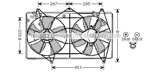 Prasco TO7527 Hub, engine cooling fan wheel TO7527