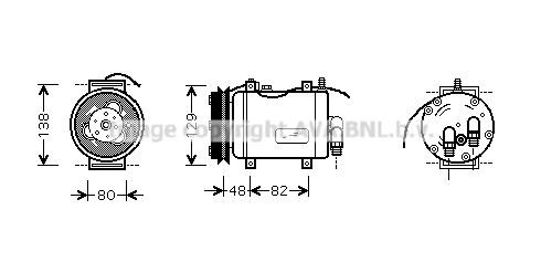 Prasco AIK228 Compressor, air conditioning AIK228