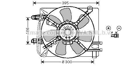 Prasco DW7517 Hub, engine cooling fan wheel DW7517