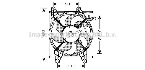 Prasco HY7524 Hub, engine cooling fan wheel HY7524