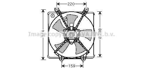 Prasco MZ7525 Hub, engine cooling fan wheel MZ7525