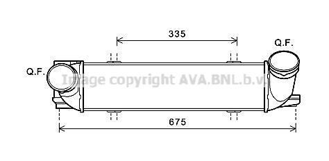 Prasco BW4438 Intercooler, charger BW4438