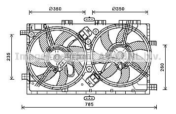 Prasco OL7658 Hub, engine cooling fan wheel OL7658