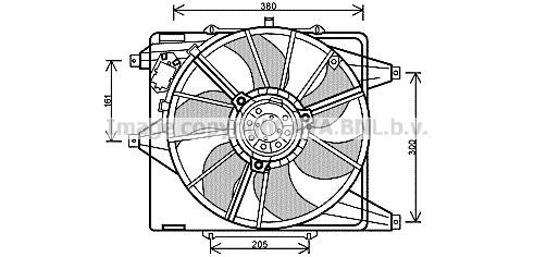 Prasco RT7541 Hub, engine cooling fan wheel RT7541