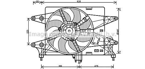 Prasco FT7560 Hub, engine cooling fan wheel FT7560