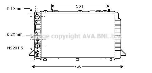 Prasco AI2089 Radiator, engine cooling AI2089