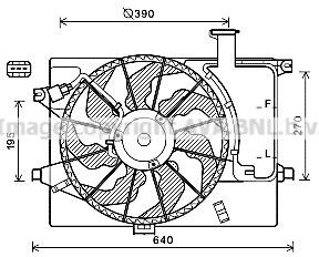 Prasco HY7567 Hub, engine cooling fan wheel HY7567