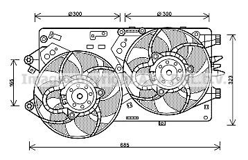 Prasco FT7578 Hub, engine cooling fan wheel FT7578