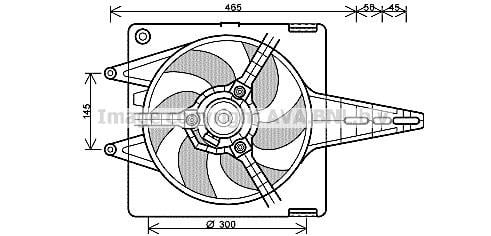 Prasco FT7547 Hub, engine cooling fan wheel FT7547