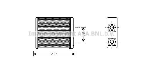 Prasco FD6362 Heat exchanger, interior heating FD6362