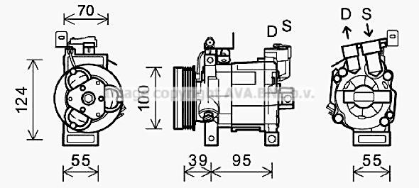 Prasco SUK085 Compressor, air conditioning SUK085