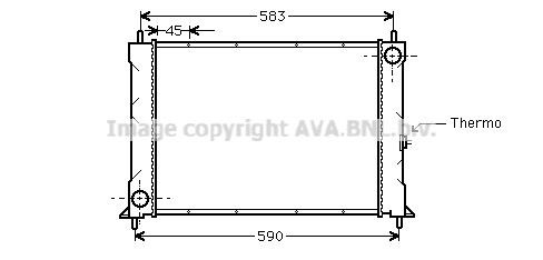 Prasco AU2094 Radiator, engine cooling AU2094