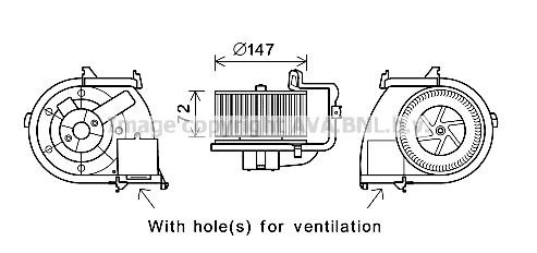 Prasco RT8593 Cabin ventilation motor RT8593