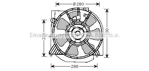 Prasco MZ7541 Hub, engine cooling fan wheel MZ7541