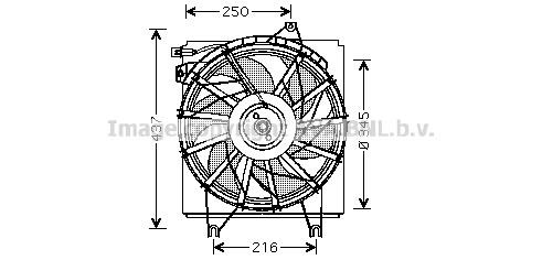 Prasco HY7503 Hub, engine cooling fan wheel HY7503