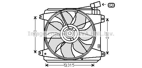 Prasco TO7554 Hub, engine cooling fan wheel TO7554