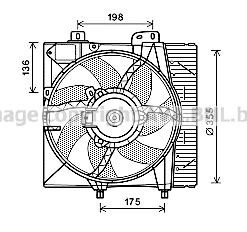 Prasco PE7550 Hub, engine cooling fan wheel PE7550