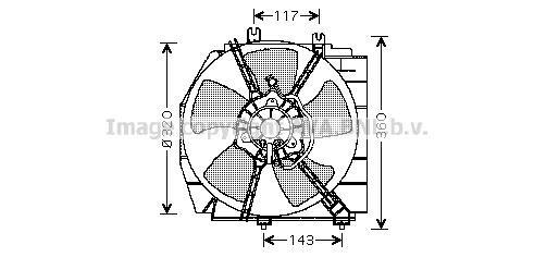 Prasco MZ7513 Hub, engine cooling fan wheel MZ7513
