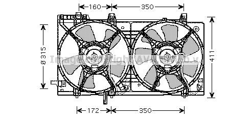 Prasco SU7512 Hub, engine cooling fan wheel SU7512
