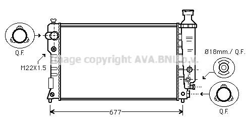 Prasco PEA2125 Radiator, engine cooling PEA2125