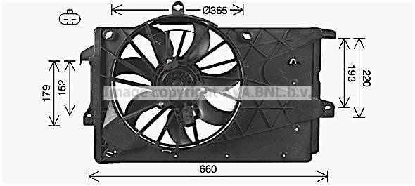 Prasco OL7527 Hub, engine cooling fan wheel OL7527