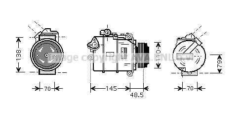 Prasco BWAK309 Compressor, air conditioning BWAK309