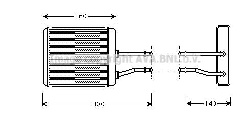 Prasco AL6073 Heat exchanger, interior heating AL6073