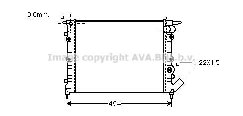 Prasco RT2132 Radiator, engine cooling RT2132