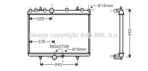 Prasco PE2269 Radiator, engine cooling PE2269