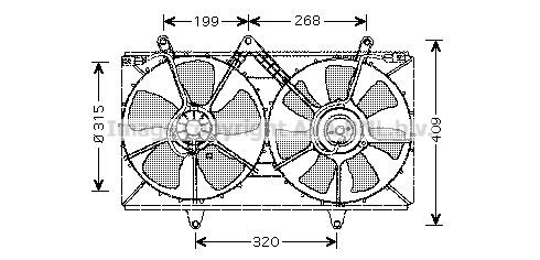 Prasco TO7521 Hub, engine cooling fan wheel TO7521
