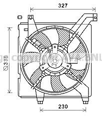 Prasco HY7568 Hub, engine cooling fan wheel HY7568