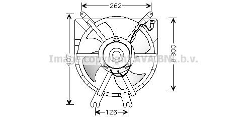 Prasco AU7503 Hub, engine cooling fan wheel AU7503