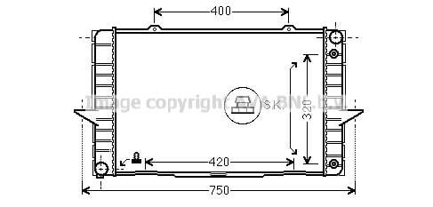 Prasco VO2092 Radiator, engine cooling VO2092