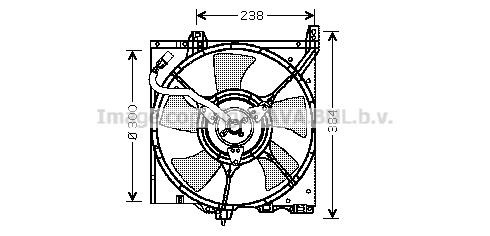 Prasco DN7503 Hub, engine cooling fan wheel DN7503