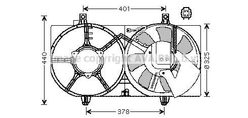 Prasco DN7515 Hub, engine cooling fan wheel DN7515
