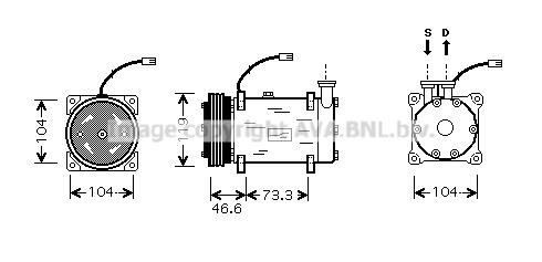 Prasco CNK215 Compressor, air conditioning CNK215