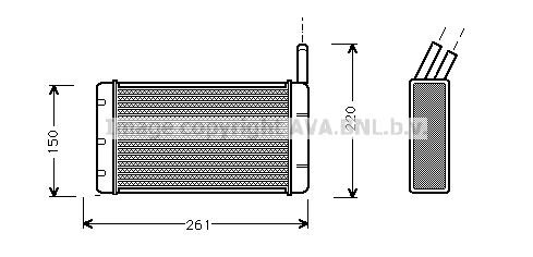 Prasco FD6116 Heat exchanger, interior heating FD6116