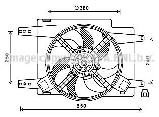 Prasco AL7522 Hub, engine cooling fan wheel AL7522