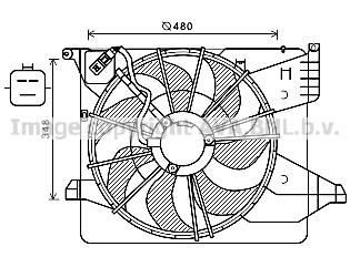 Prasco KA7539 Hub, engine cooling fan wheel KA7539