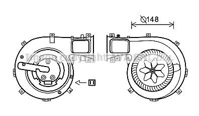 Prasco SB8079 Cabin ventilation motor SB8079