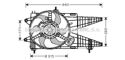 Prasco FT7517 Hub, engine cooling fan wheel FT7517