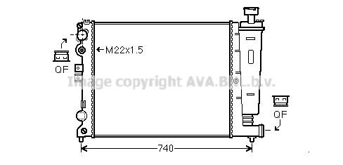 Prasco CN2077 Radiator, engine cooling CN2077