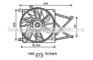 Prasco OL7544 Hub, engine cooling fan wheel OL7544