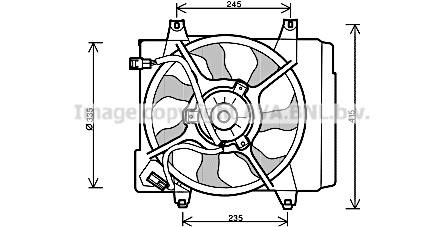 Prasco KA7519 Hub, engine cooling fan wheel KA7519