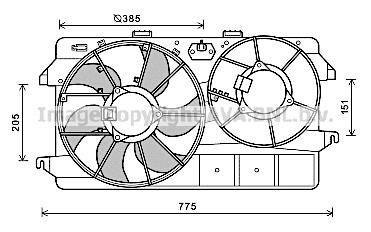 Prasco FD7591 Hub, engine cooling fan wheel FD7591