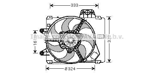 Prasco FT7286 Hub, engine cooling fan wheel FT7286
